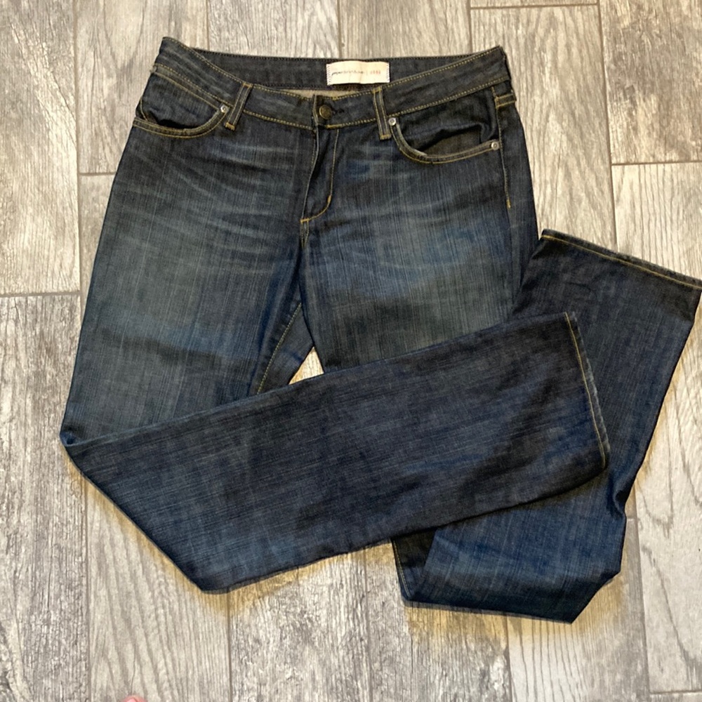 Paper denim and cloth jeans. Slight flair. Size 29. Gently used.
